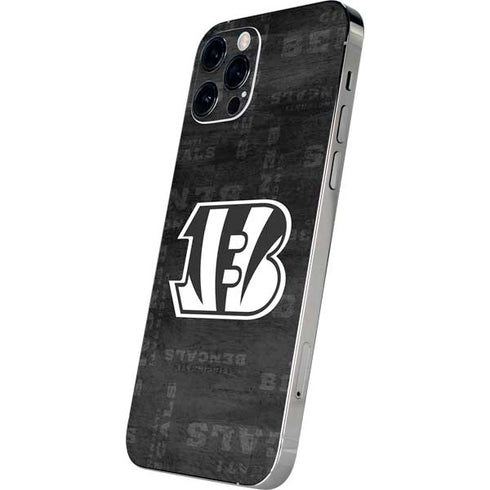 NFL Cincinnati Bengals Black & White iPhone 12 Pro Skin